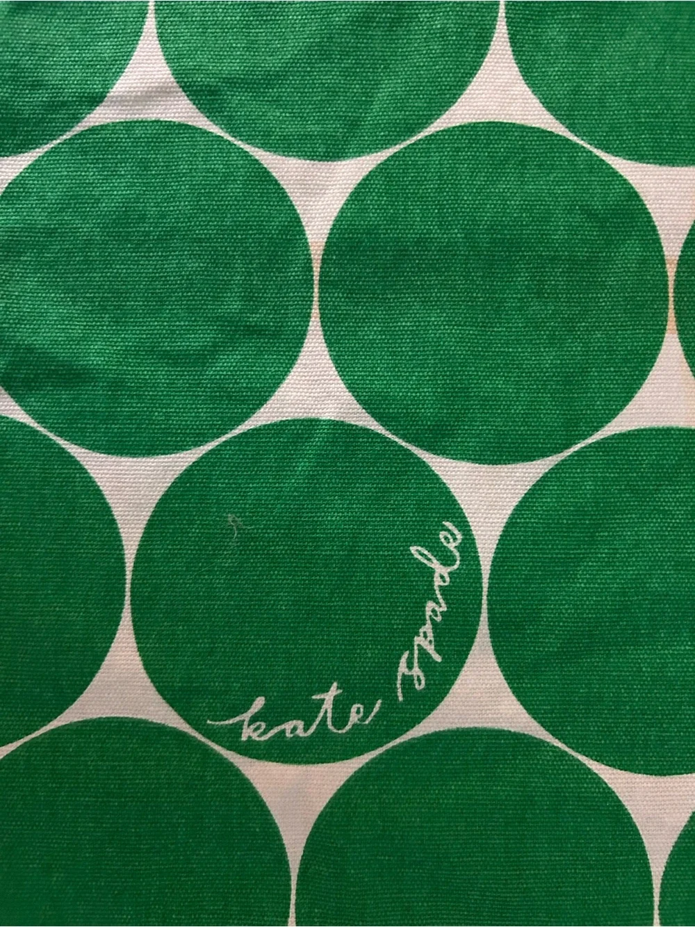 KATE SPADE ♠️ Green and White Large Polka Dot placemats
